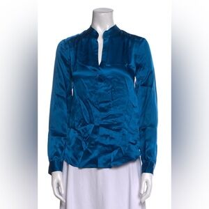 L’agence Elegant Blue Women's silk Top nwot